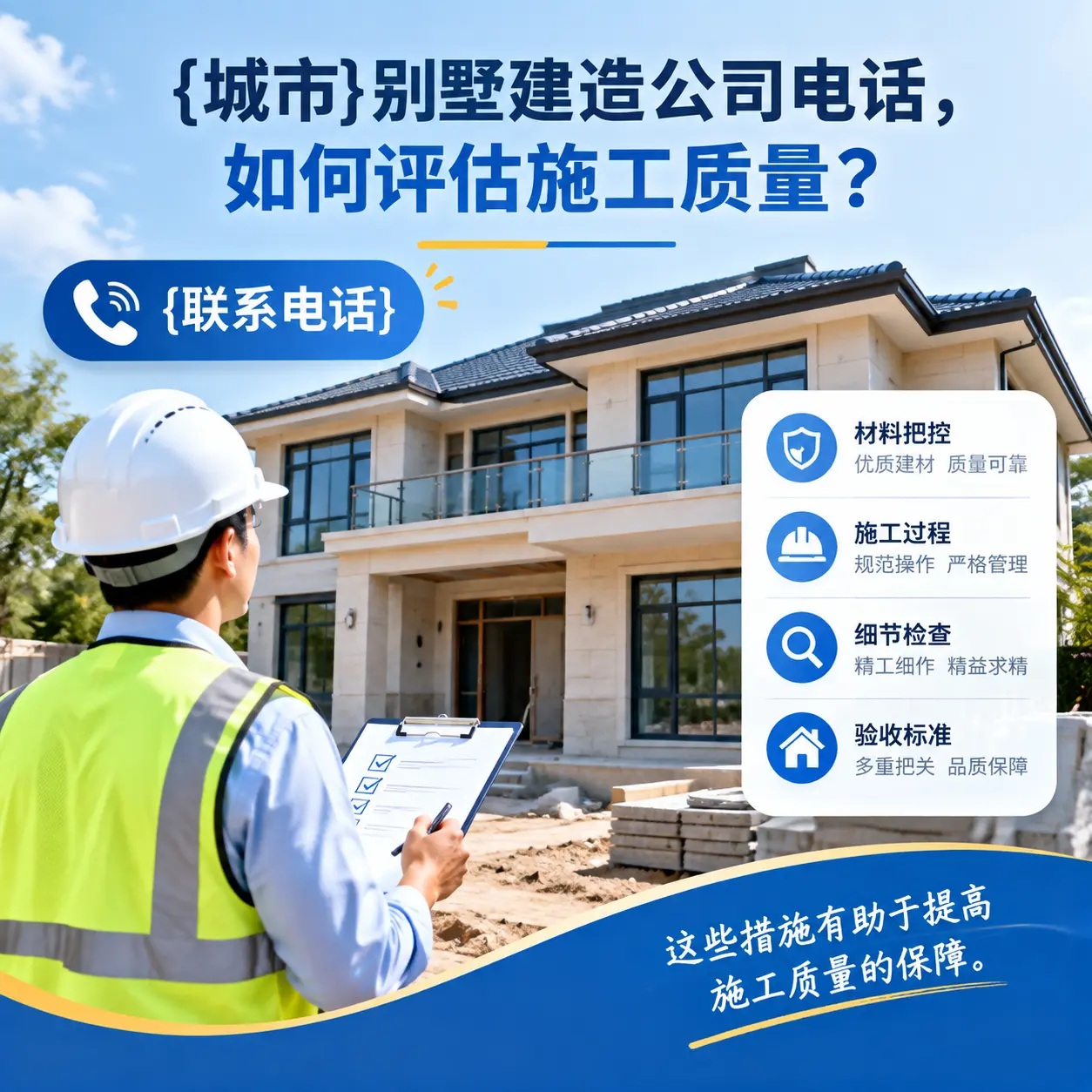 水城别墅建造公司电话，如何评估施工质量？