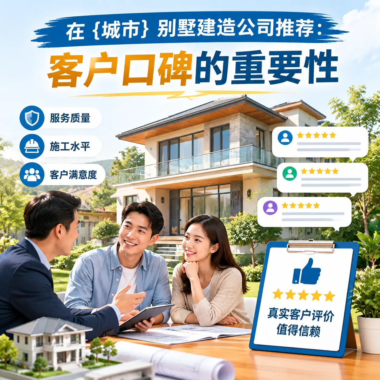 在 水城 别墅建造公司推荐:客户口碑的重要性