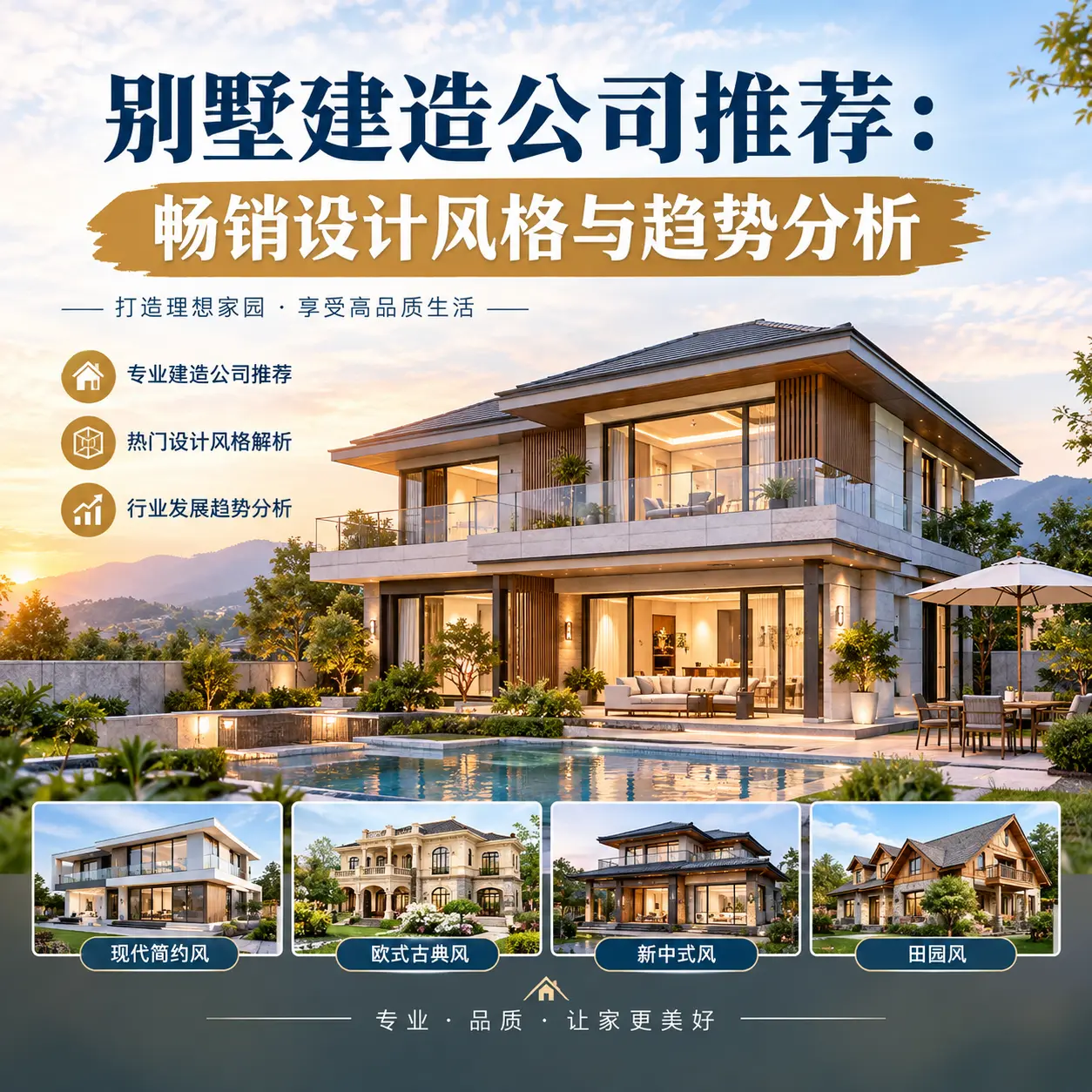 别墅建造公司推荐： 水城 畅销设计风格与趋势分析