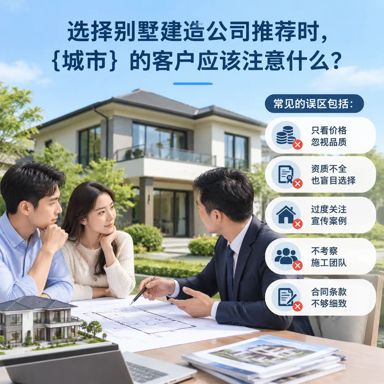 选择别墅建造公司推荐时,水城 的客户应该注意什么?